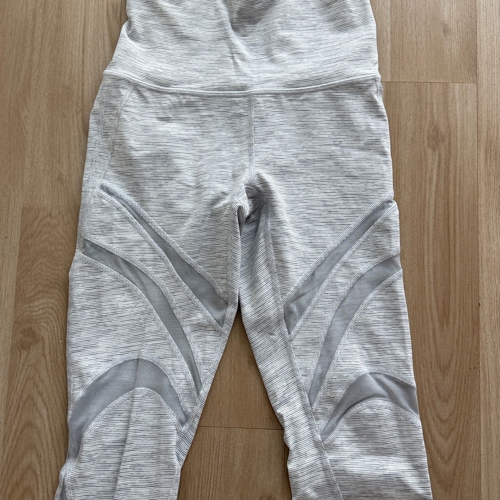 Lululemon Athletica Striped Gray Leggings - Picture 2 of 5